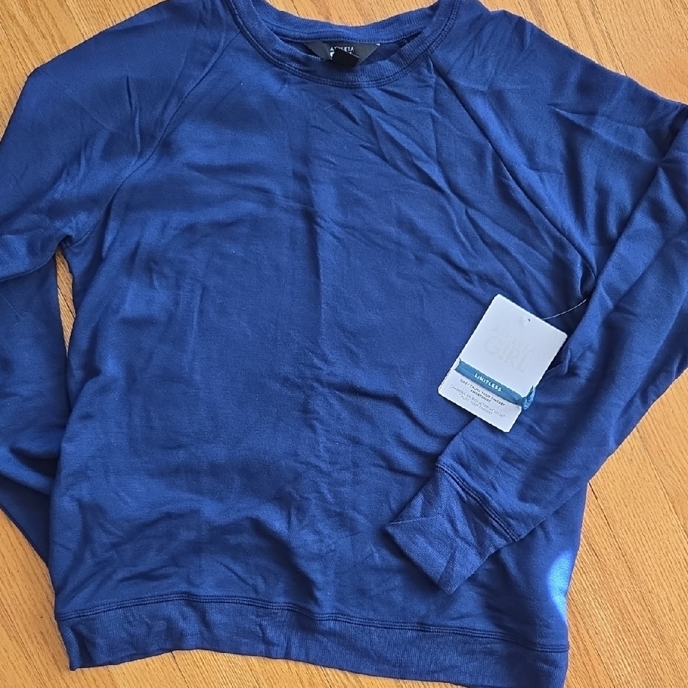 AthletaGIRL Navy Blue Cozy Cross Your Fingers Sweatshirt Size Xxl (16)